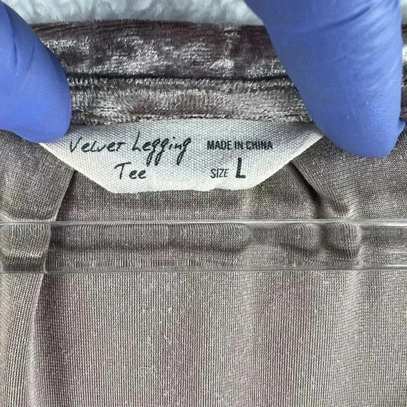 Velvet Legging Tee Spring + Mercer Pink Short Sleeve Top Womens L Lagon Look - Picture 4 of 9